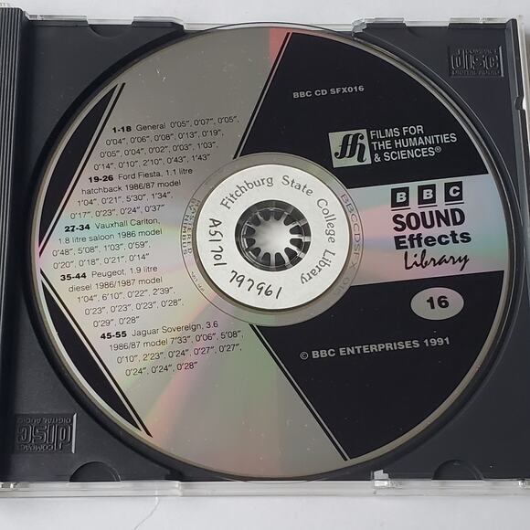 BBC Sound Effects Library International Disc 16 Cars CD 1991 - Picture 3 of 3